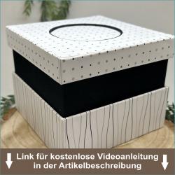 Box quadratisch mit Einsatz - Graupappezuschnitte zum Workshop